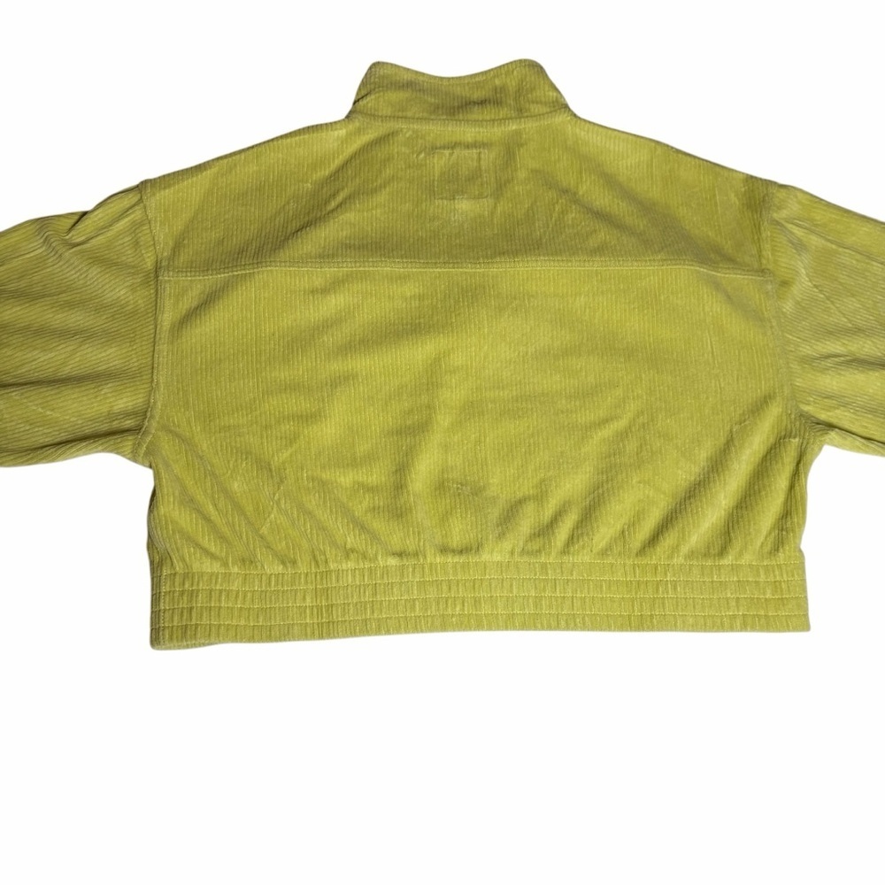 Aerie Cropped Corduroy Zip Jacket |  Bright Yellow Green | Size M - Picture 5 of 14